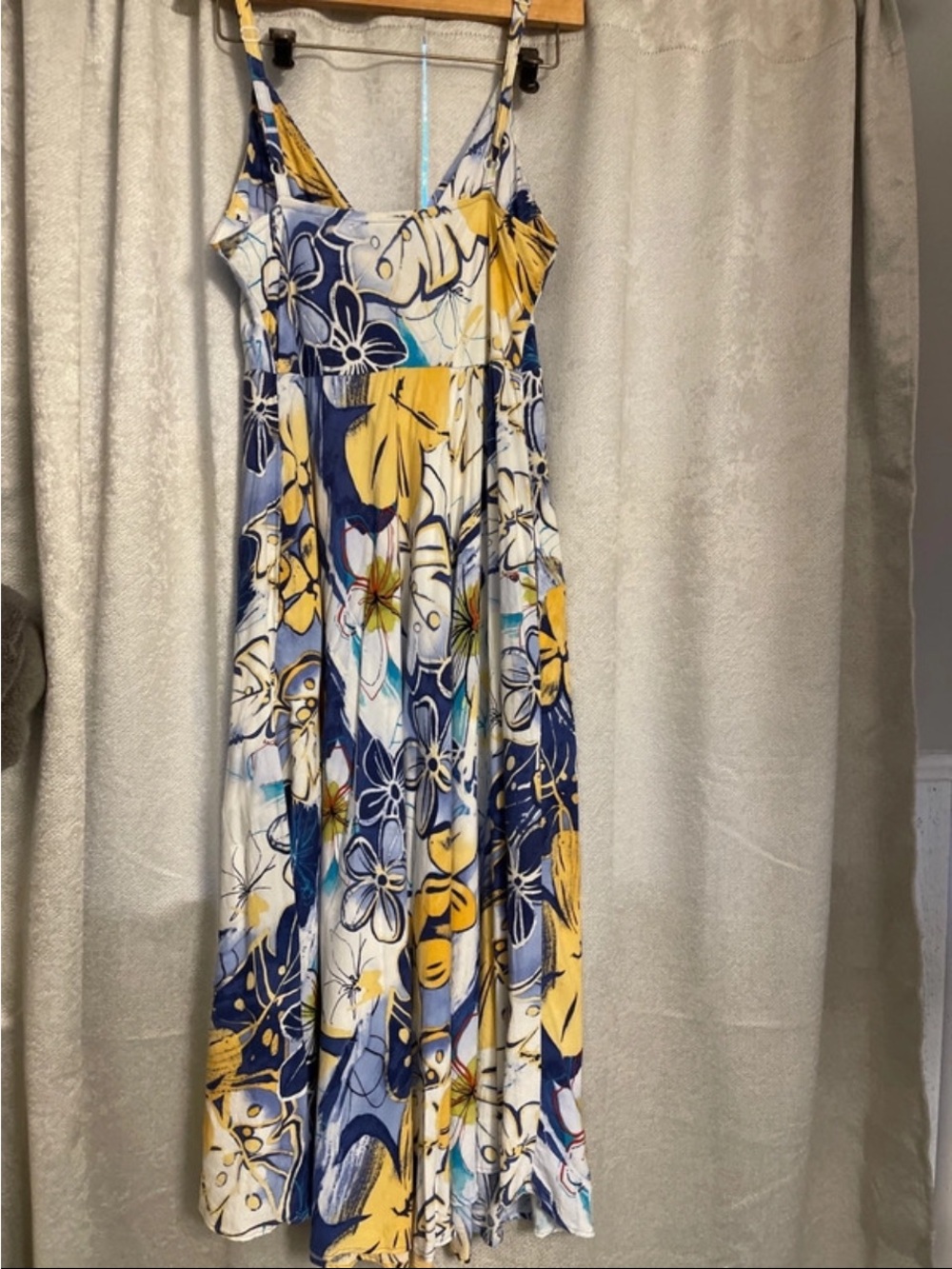 Jams World Blue, Yellow & White Floral Maxi Dress